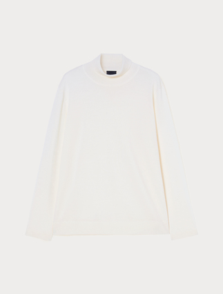 Pure wool polo-neck sweater - WHITE - Marina Rinaldi - 1