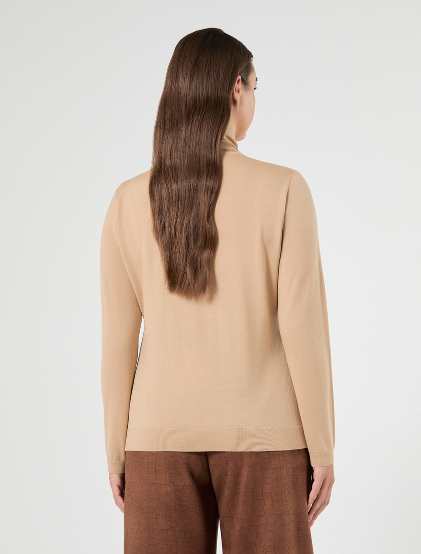 Pure wool polo-neck sweater - BEIGE - Marina Rinaldi - 4