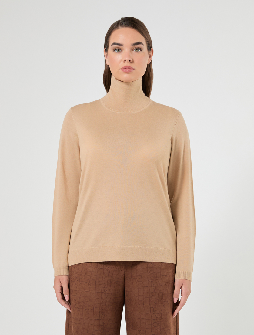 Pure wool polo-neck sweater - BEIGE - Marina Rinaldi - 3
