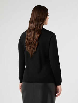 Pure wool polo-neck sweater - BLACK - Marina Rinaldi - 4