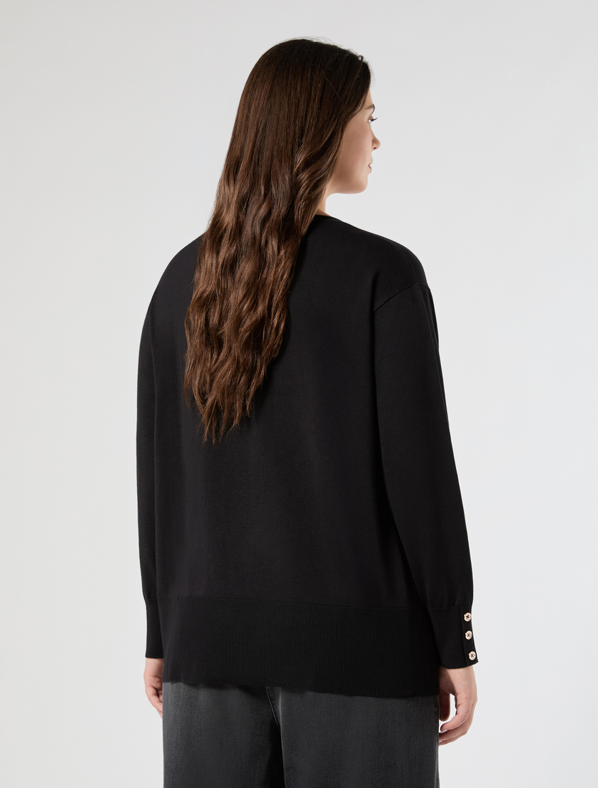 Stretch viscose sweater - BLACK - Marina Rinaldi - 4