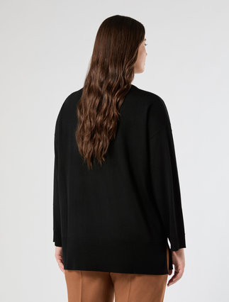 Pure wool sweater - BLACK - Marina Rinaldi - 4