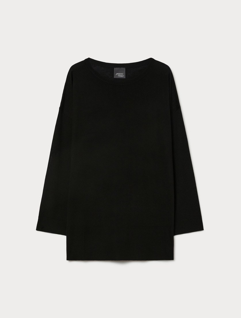 Pure wool sweater - BLACK - Marina Rinaldi