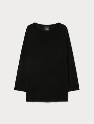 Pure wool sweater - BLACK - Marina Rinaldi - 1
