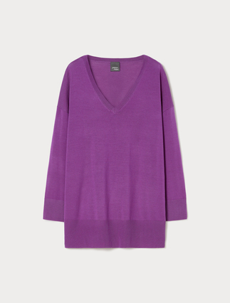 Wollpullover - DUNKEL VIOLETT - Marina Rinaldi - 1