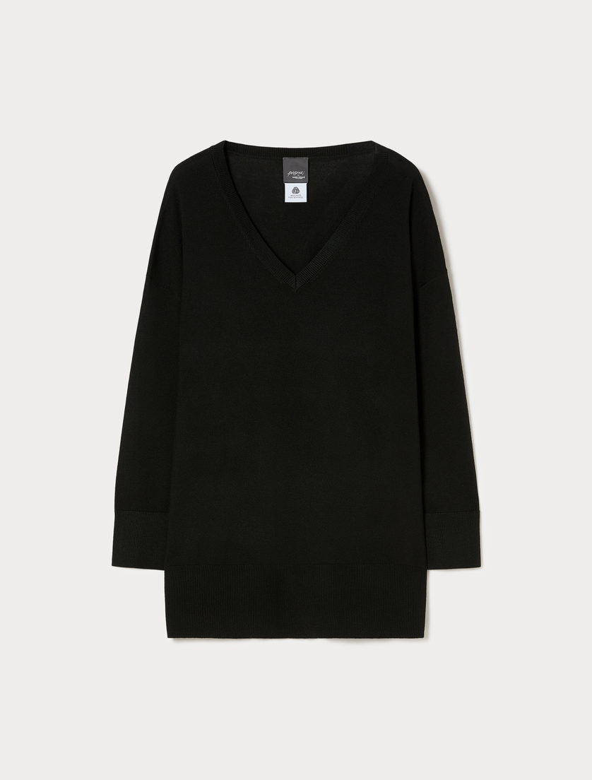 Wollpullover - SCHWARZ - Marina Rinaldi