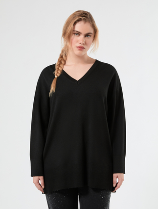 Wollpullover - SCHWARZ - Marina Rinaldi - 3