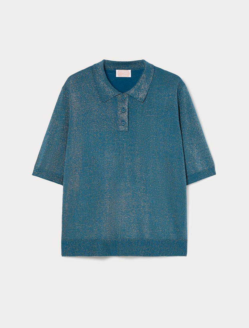 Viscose polo-neck sweater - OIL - Marina Rinaldi
