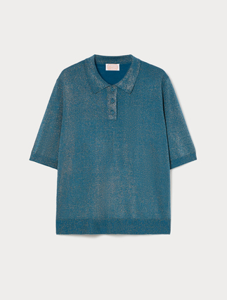 Viscose polo-neck sweater - OIL - Marina Rinaldi - 1