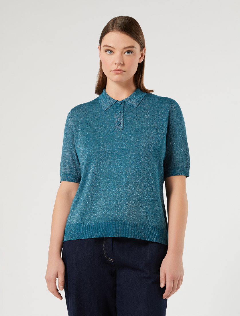 Viscose polo-neck sweater - OIL - Marina Rinaldi - 3