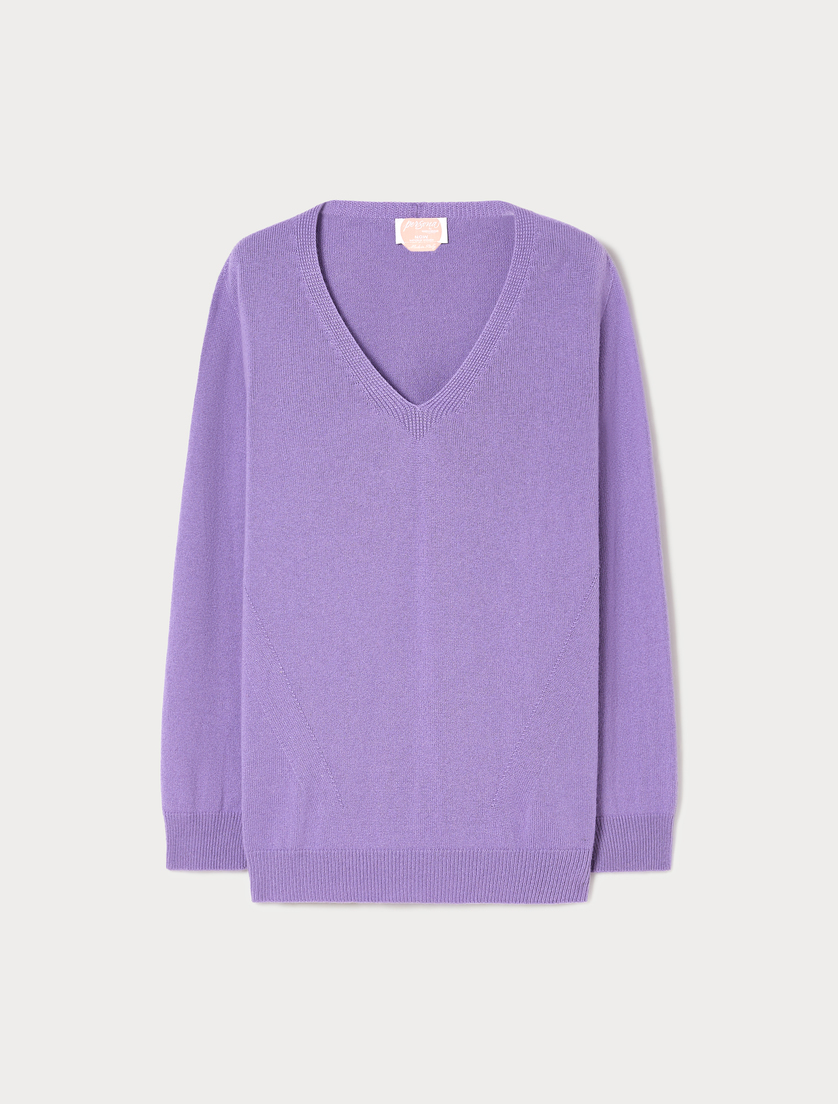 Wool and cashmere sweater - LILAC - Marina Rinaldi