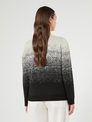 Maglia jacquard sfumata - BIANCO - Marina Rinaldi - 4