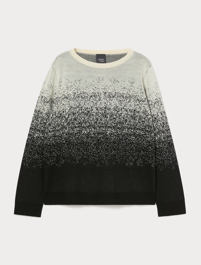 Maglia jacquard sfumata - BIANCO - Marina Rinaldi