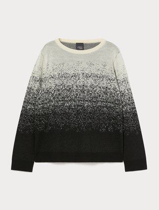 Maglia jacquard sfumata - BIANCO - Marina Rinaldi - 1
