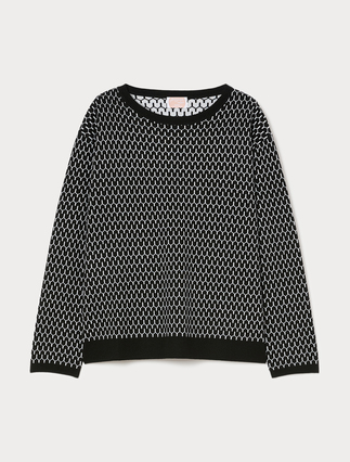 Jacquard wool-blend sweater - Marina Rinaldi