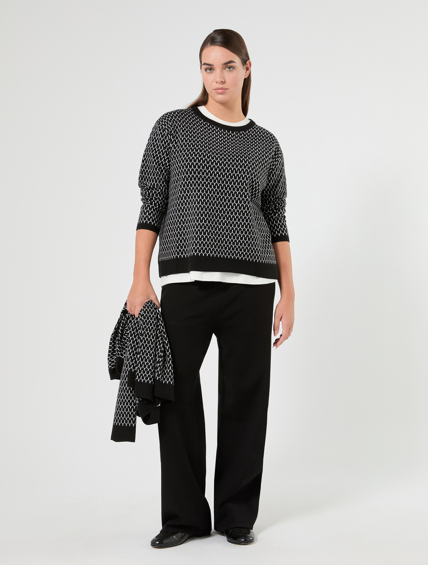 Jacquard wool-blend sweater - Marina Rinaldi