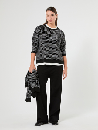 Jacquard wool-blend sweater - Marina Rinaldi