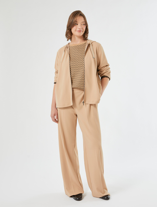 Jacquard wool-blend sweater - CAMEL - Marina Rinaldi - 2