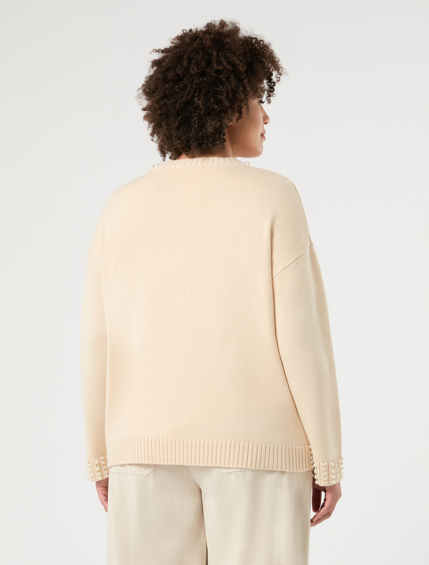 Maglia in misto cachemire con perle - ALBINO - Marina Rinaldi - 4