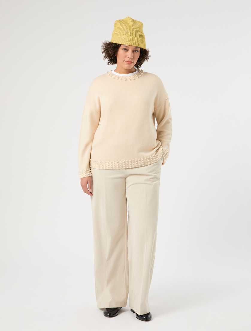 Maglia in misto cachemire con perle - ALBINO - Marina Rinaldi - 2
