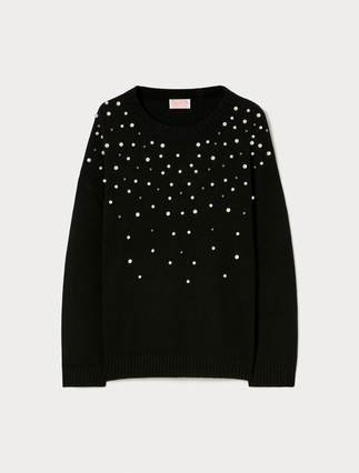 Maglia in misto cachemire con perle - Marina Rinaldi