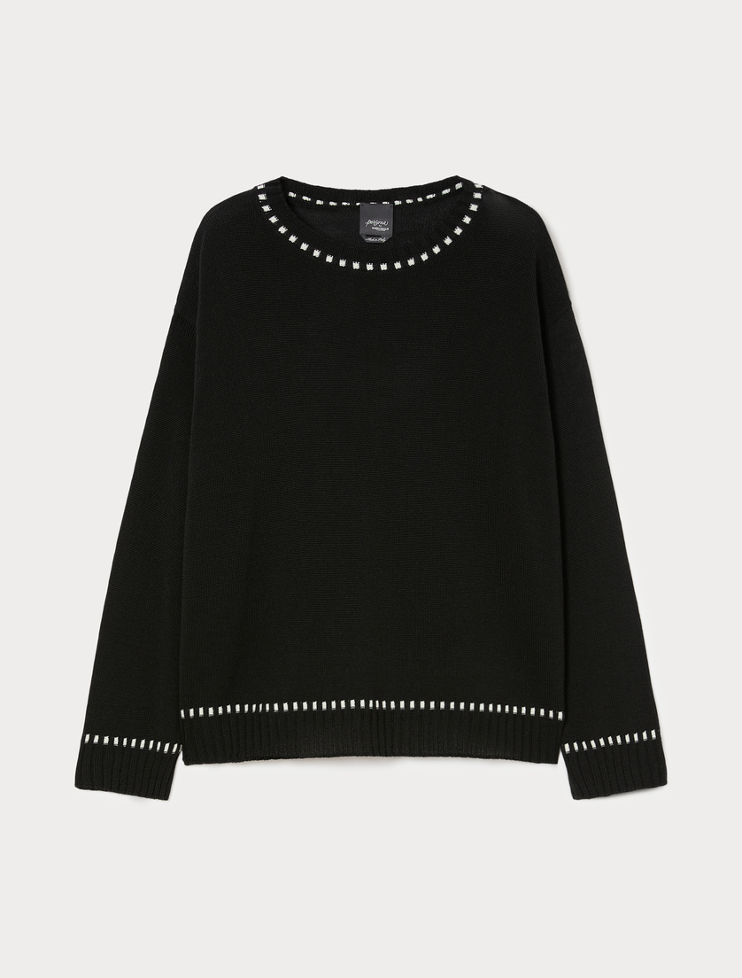 Maglia in misto lana - NERO - Marina Rinaldi
