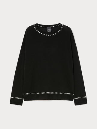 Maglia in misto lana - NERO - Marina Rinaldi - 1