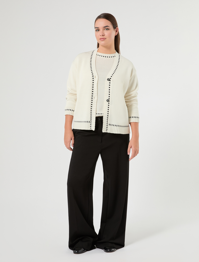 Pull en laine mélangée - BLANC - Marina Rinaldi - 2