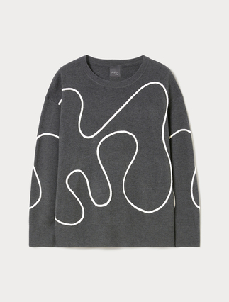 Embroidered wool-blend sweater - Marina Rinaldi