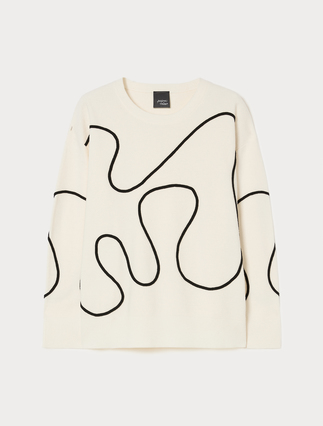 Embroidered wool-blend sweater - Marina Rinaldi