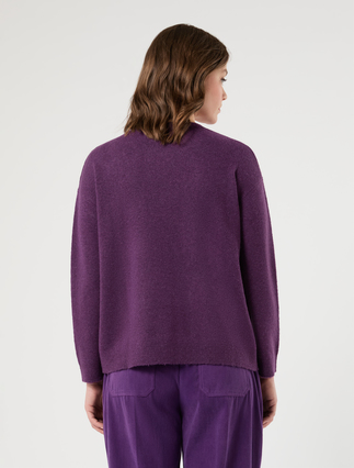 Maglia in misto lana e alpaca - VIOLA SCURO - Marina Rinaldi - 4