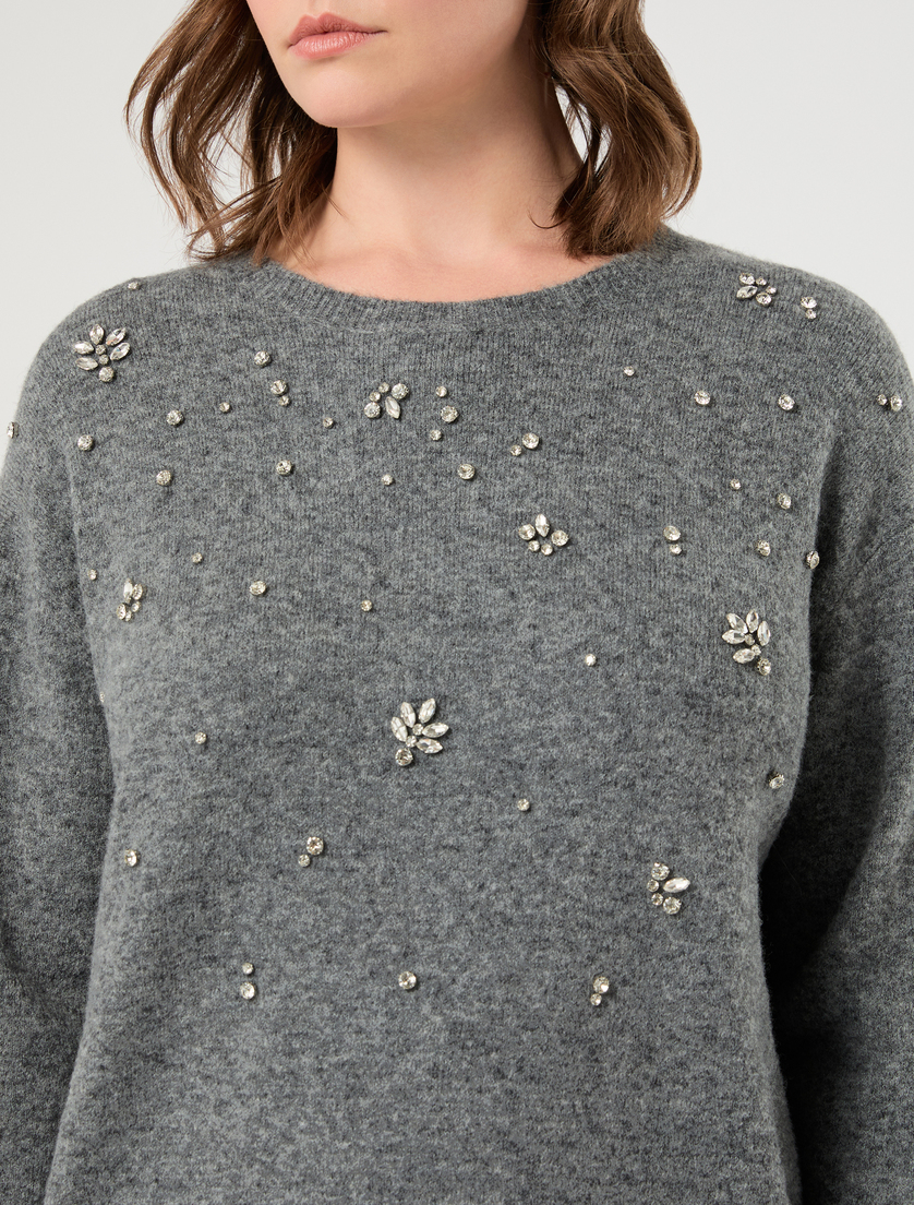Maglia in misto lana e alpaca - GRIGIO MEDIO - Marina Rinaldi - 5