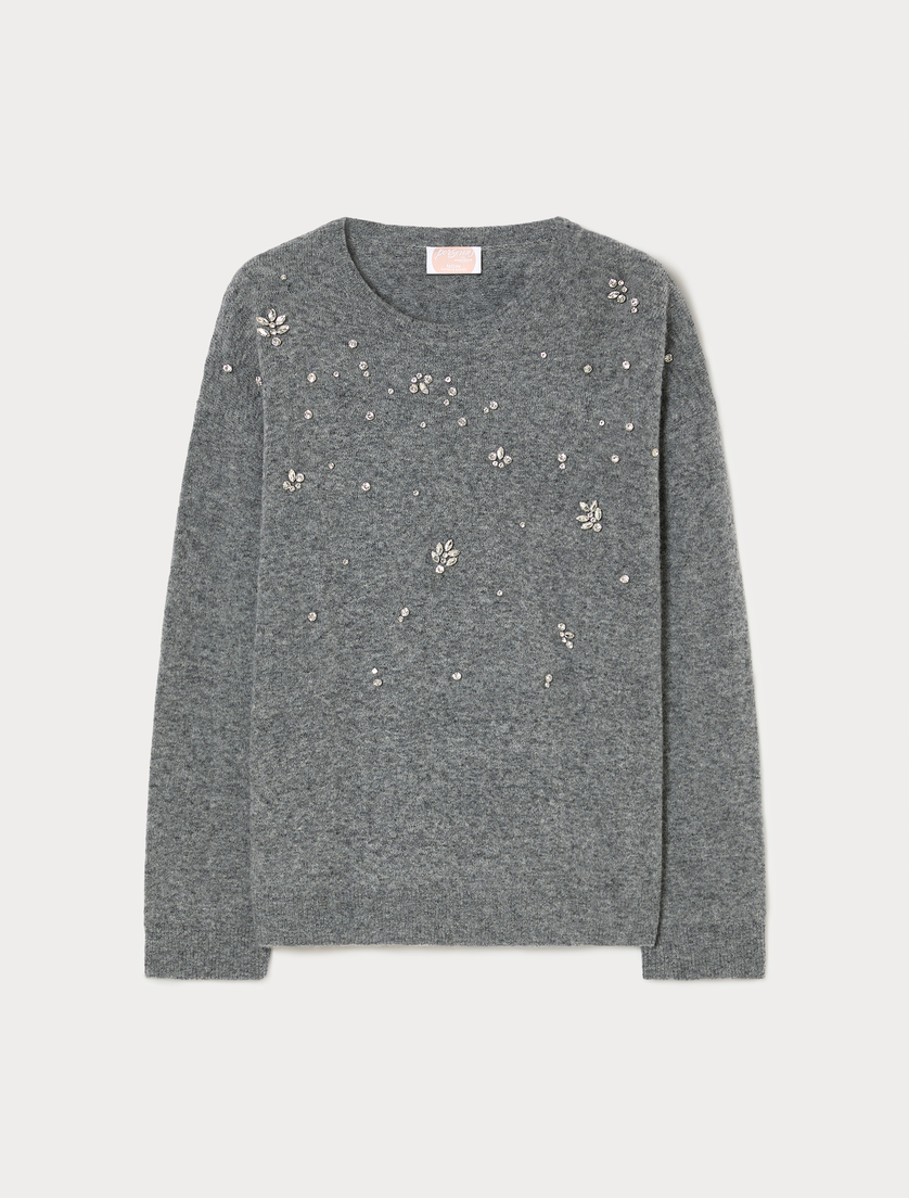 Maglia in misto lana e alpaca - GRIGIO MEDIO - Marina Rinaldi