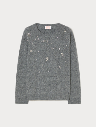 Maglia in misto lana e alpaca - GRIGIO MEDIO - Marina Rinaldi - 1