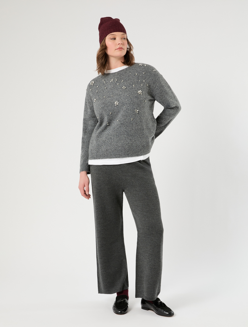 Maglia in misto lana e alpaca - GRIGIO MEDIO - Marina Rinaldi - 2