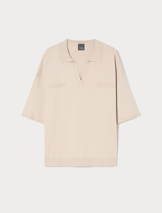 Sweter polo z wiskozy - Marina Rinaldi