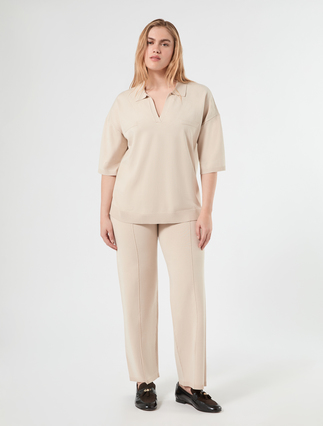 Sweter polo z wiskozy - Marina Rinaldi