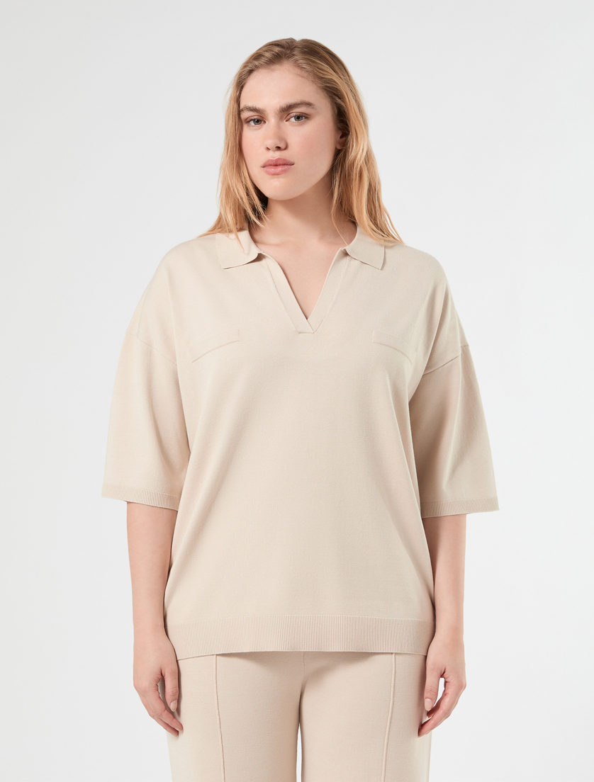 Sweter polo z wiskozy - ALBINO - Marina Rinaldi - 3