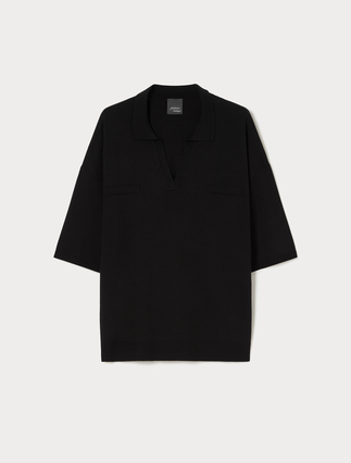 Sweter polo z wiskozy - Marina Rinaldi