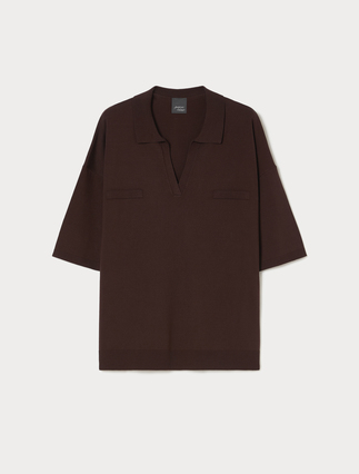 Sweter polo z wiskozy - Marina Rinaldi