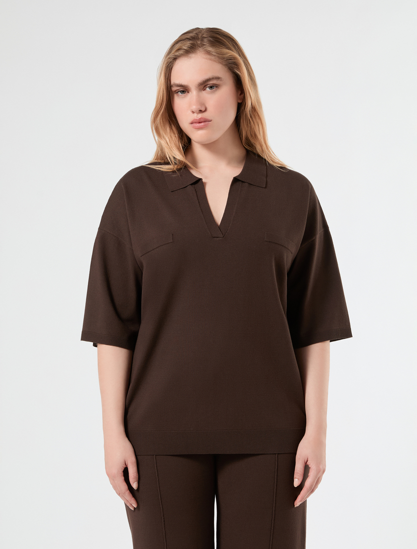 Viscose polo sweater - COCOA - Marina Rinaldi - 3