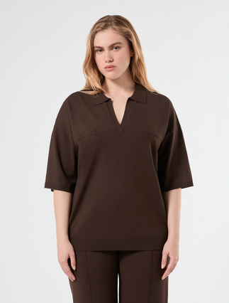 Viscose polo sweater - COCOA - Marina Rinaldi - 3