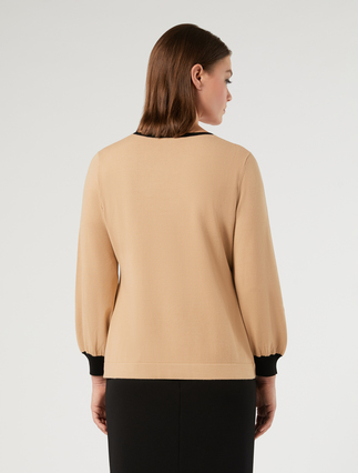 Stretch viscose sweater - CAMEL - Marina Rinaldi - 4