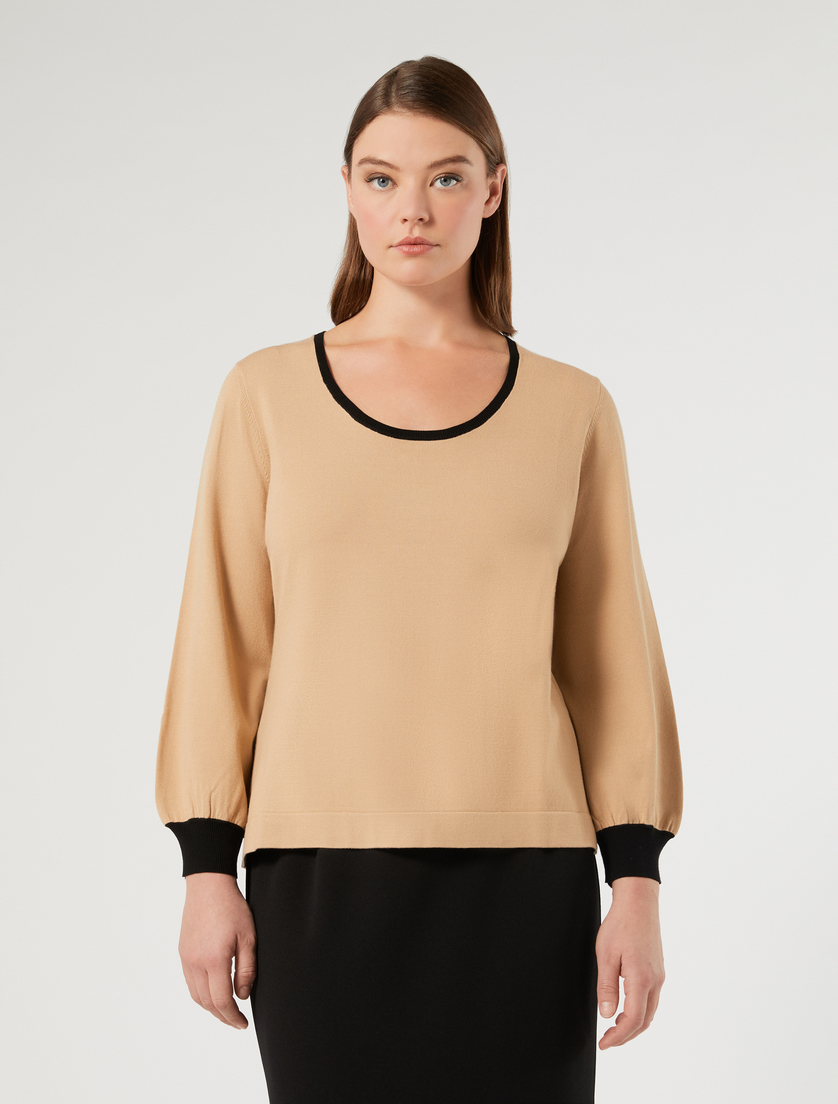 Stretch viscose sweater - CAMEL - Marina Rinaldi - 3