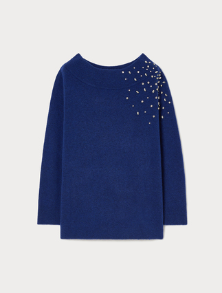 Maglia in lana e alpaca con strass - Marina Rinaldi