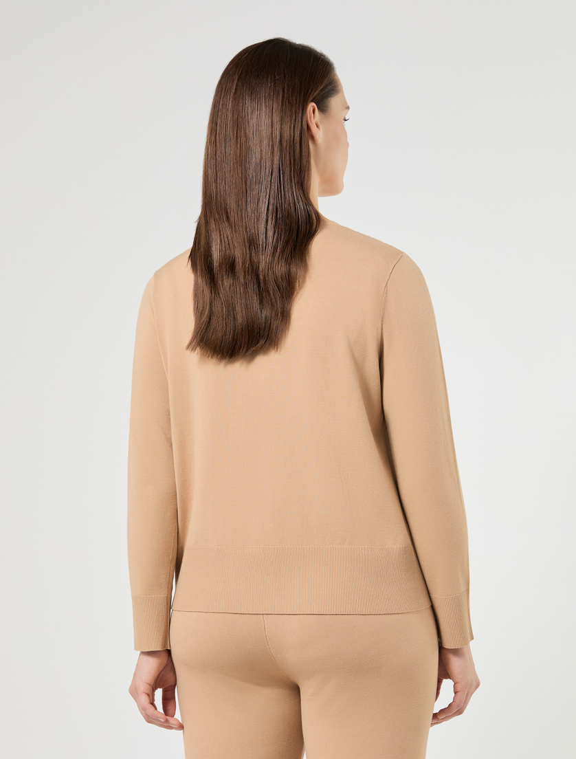 Stretch viscose sweater - CAMEL - Marina Rinaldi - 4