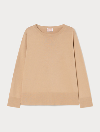 Stretch viscose sweater - CAMEL - Marina Rinaldi - 1