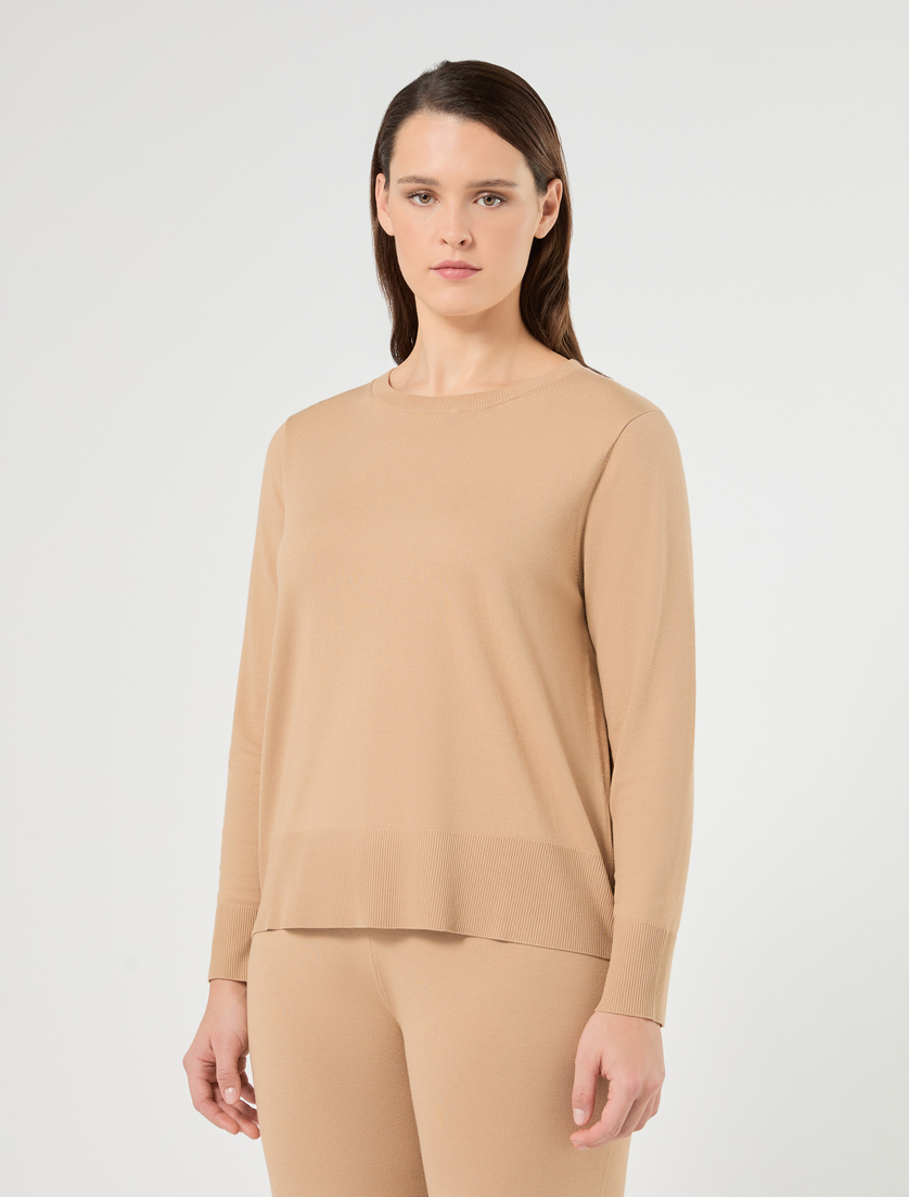 Stretch viscose sweater - CAMEL - Marina Rinaldi - 3