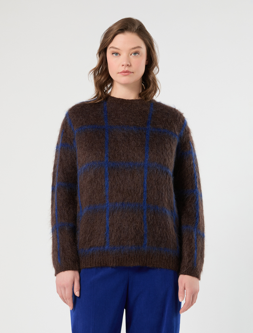 Jacquard mohair-blend sweater - COCOA - Marina Rinaldi - 3