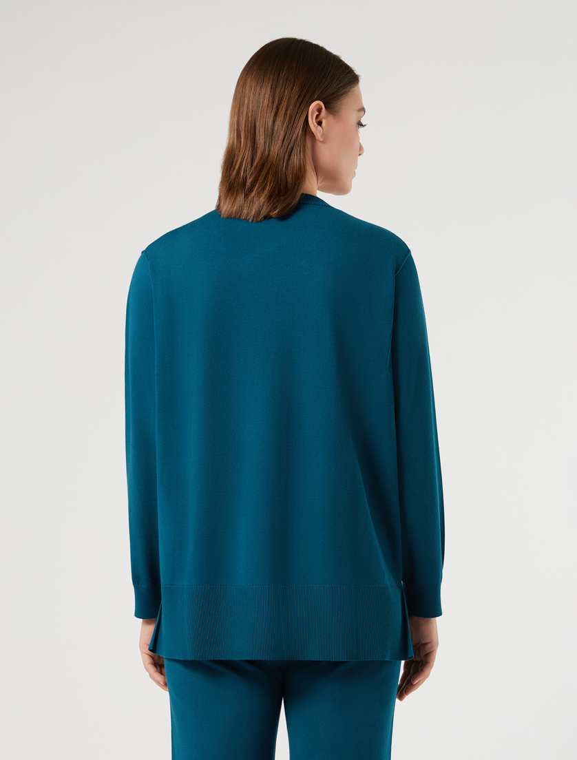 Pull en viscose stretch - PETROLE - Marina Rinaldi - 4